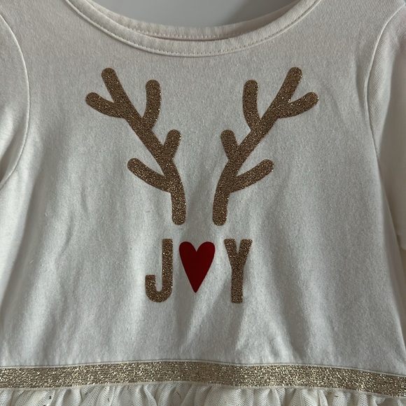Cat & Jack Brand Girls Cream Colored Holiday Dress - Size 3T - Picture 2 of 5